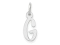 FJC Finejewelers 14 kt White Gold Small Slanted Block Letter G Initial Charm