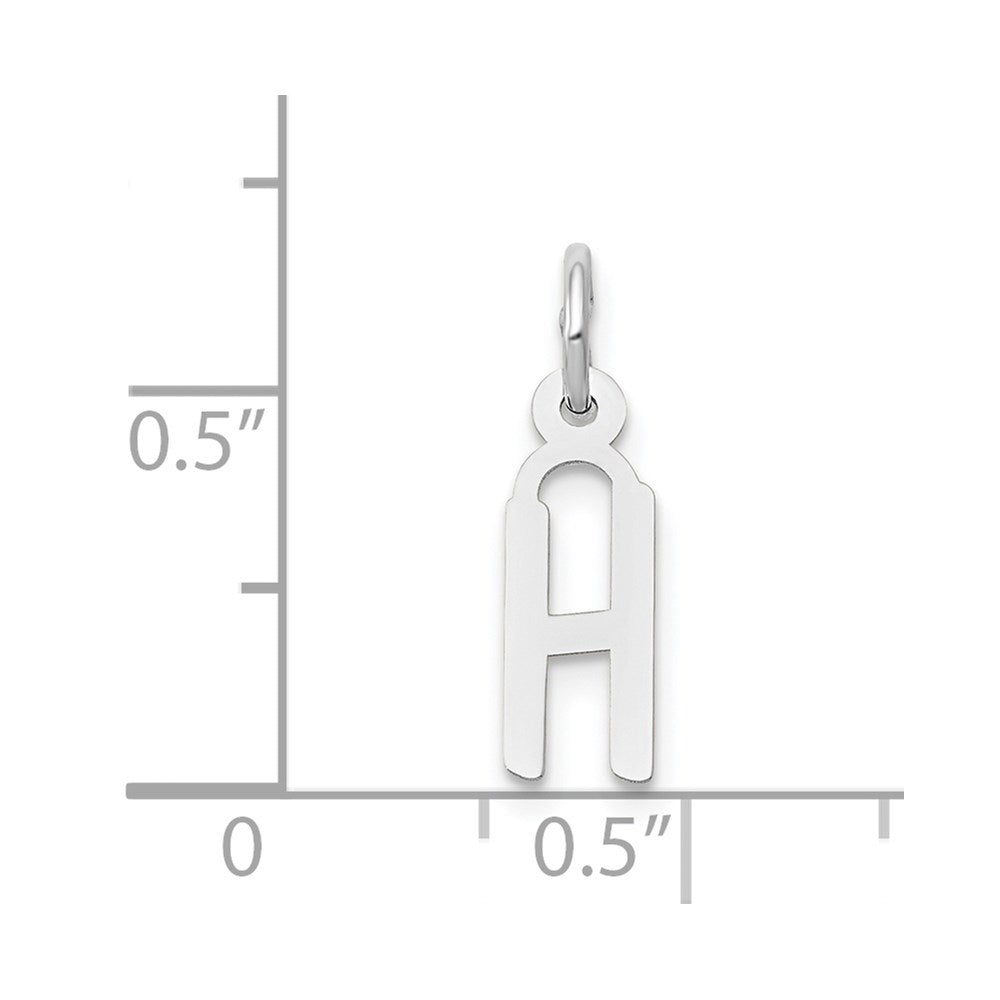 FJC Finejewelers 14 kt White Gold Small Slanted Block Letter H Initial Charm