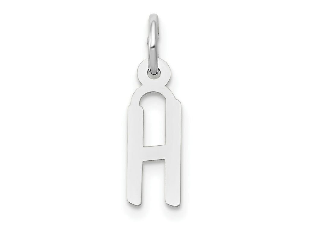 FJC Finejewelers 14 kt White Gold Small Slanted Block Letter H Initial Charm
