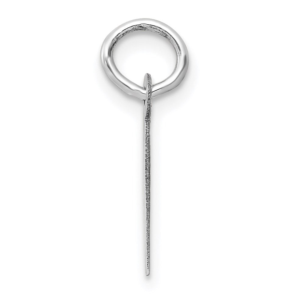 FJC Finejewelers 14 kt White Gold Small Slanted Block Letter I Initial Charm