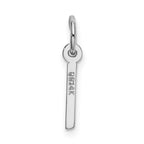 FJC Finejewelers 14 kt White Gold Small Slanted Block Letter I Initial Charm