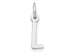 FJC Finejewelers 14 kt White Gold Small Slanted Block Letter L Initial Charm