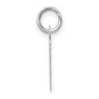 FJC Finejewelers 14 kt White Gold Small Slanted Block Letter M Initial Charm
