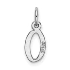 FJC Finejewelers 14 kt White Gold Small Slanted Block Letter O Initial Charm