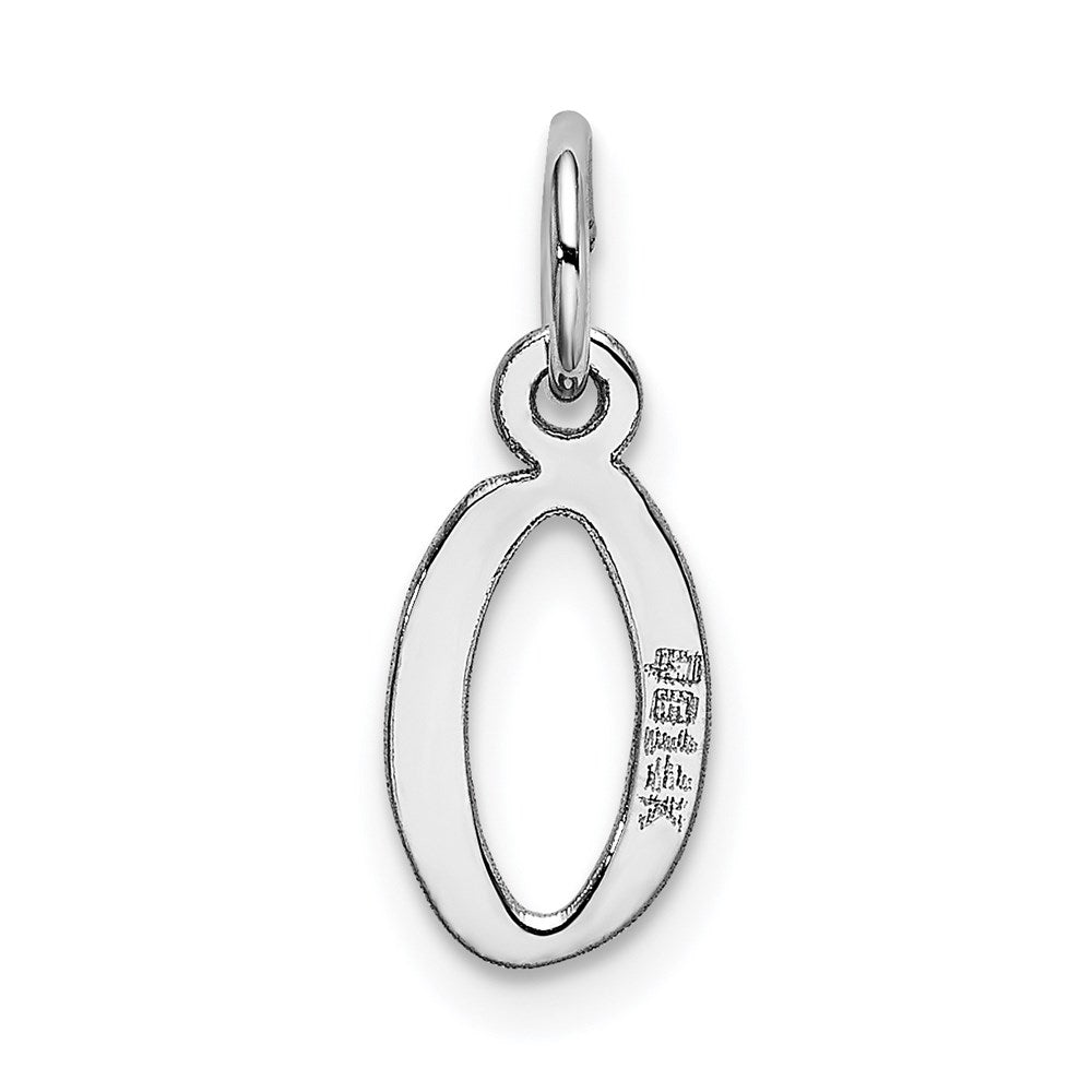 FJC Finejewelers 14 kt White Gold Small Slanted Block Letter O Initial Charm
