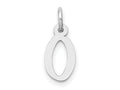 FJC Finejewelers 14 kt White Gold Small Slanted Block Letter O Initial Charm