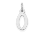 FJC Finejewelers 14 kt White Gold Small Slanted Block Letter O Initial Charm