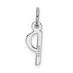 FJC Finejewelers 14 kt White Gold Small Slanted Block Letter P Initial Charm