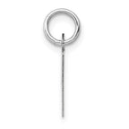 FJC Finejewelers 14 kt White Gold Small Slanted Block Letter V Initial Charm