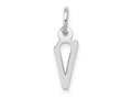 FJC Finejewelers 14 kt White Gold Small Slanted Block Letter V Initial Charm