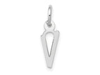FJC Finejewelers 14 kt White Gold Small Slanted Block Letter V Initial Charm