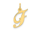 FJC Finejewelers 14 kt Yellow Gold Small Fancy Script Letter F Initial Charm