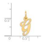 FJC Finejewelers 14 kt Yellow Gold Small Fancy Script Letter G Initial Charm