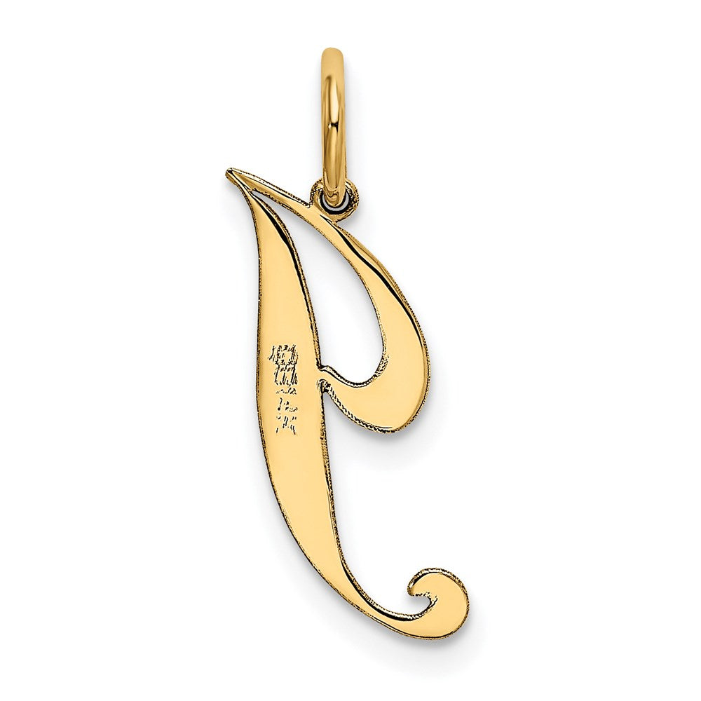 FJC Finejewelers 14 kt Yellow Gold Small Fancy Script Letter J Initial Charm