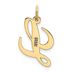 FJC Finejewelers 14 kt Yellow Gold Small Fancy Script Letter L Initial Charm