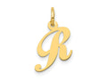 FJC Finejewelers 14 kt Yellow Gold Small Fancy Script Letter R Initial Charm