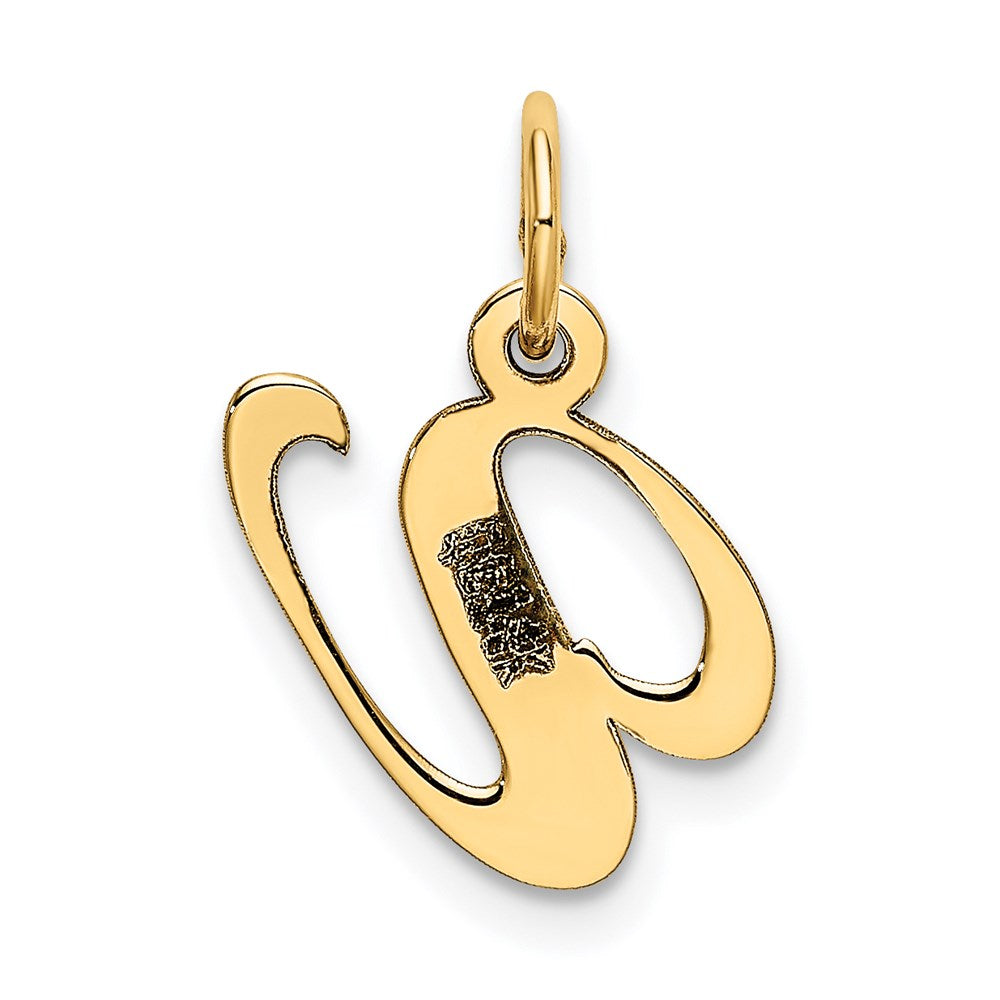 FJC Finejewelers 14 kt Yellow Gold Small Fancy Script Letter V Initial Charm