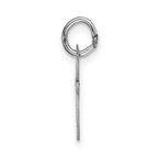 FJC Finejewelers 14 kt White Gold Small Fancy Script Letter E Initial Charm