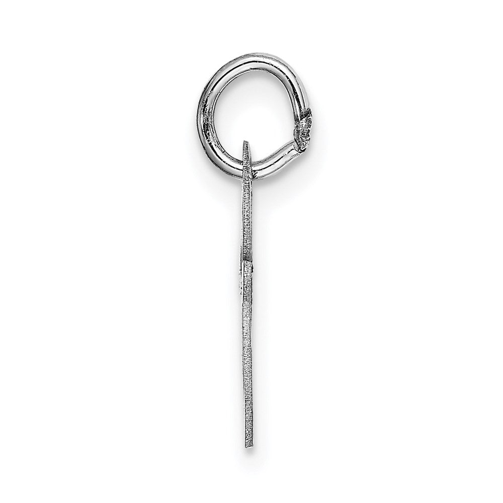 FJC Finejewelers 14 kt White Gold Small Fancy Script Letter E Initial Charm