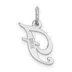 FJC Finejewelers 14 kt White Gold Small Fancy Script Letter F Initial Charm
