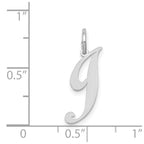 FJC Finejewelers 14 kt White Gold Small Fancy Script Letter J Initial Charm