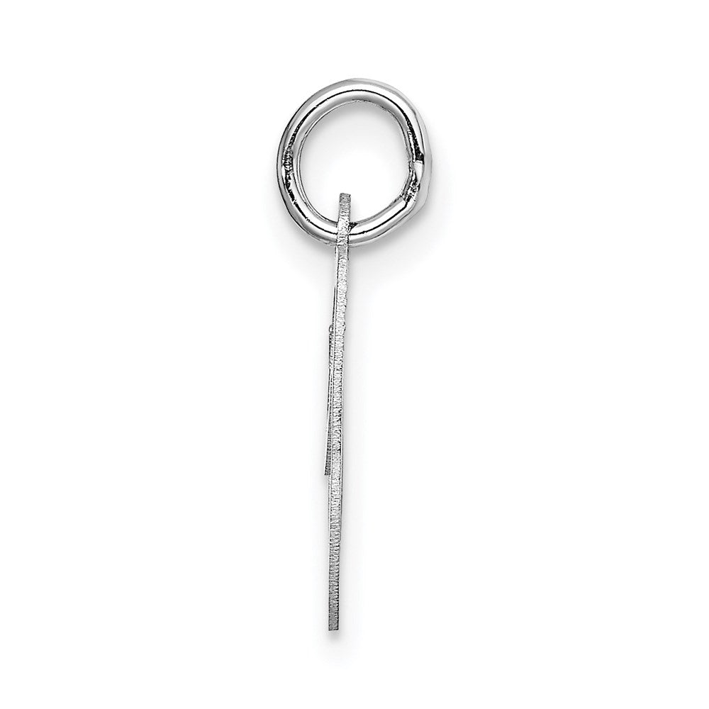 FJC Finejewelers 14 kt White Gold Small Fancy Script Letter O Initial Charm