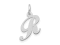 FJC Finejewelers 14 kt White Gold Small Fancy Script Letter R Initial Charm