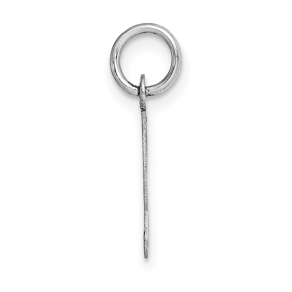 FJC Finejewelers 14 kt White Gold Small Fancy Script Letter T Initial Charm