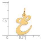 FJC Finejewelers 14 kt Yellow Gold Medium Fancy Script Letter E Initial Charm