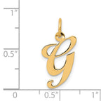 FJC Finejewelers 14 kt Yellow Gold Medium Fancy Script Letter G Initial Charm