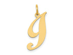 FJC Finejewelers 14 kt Yellow Gold Medium Fancy Script Letter I Initial Charm