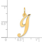 FJC Finejewelers 14 kt Yellow Gold Medium Fancy Script Letter J Initial Charm