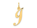 FJC Finejewelers 14 kt Yellow Gold Medium Fancy Script Letter J Initial Charm