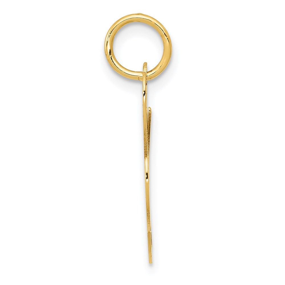 FJC Finejewelers 14 kt Yellow Gold Medium Fancy Script Letter L Initial Charm