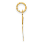 FJC Finejewelers 14 kt Yellow Gold Medium Fancy Script Letter L Initial Charm