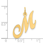 FJC Finejewelers 14 kt Yellow Gold Medium Fancy Script Letter M Initial Charm