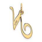 FJC Finejewelers 14 kt Yellow Gold Medium Fancy Script Letter N Initial Charm