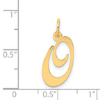 FJC Finejewelers 14 kt Yellow Gold Medium Fancy Script Letter O Initial Charm