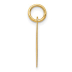 FJC Finejewelers 14 kt Yellow Gold Medium Fancy Script Letter V Initial Charm