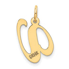 FJC Finejewelers 14 kt Yellow Gold Medium Fancy Script Letter V Initial Charm