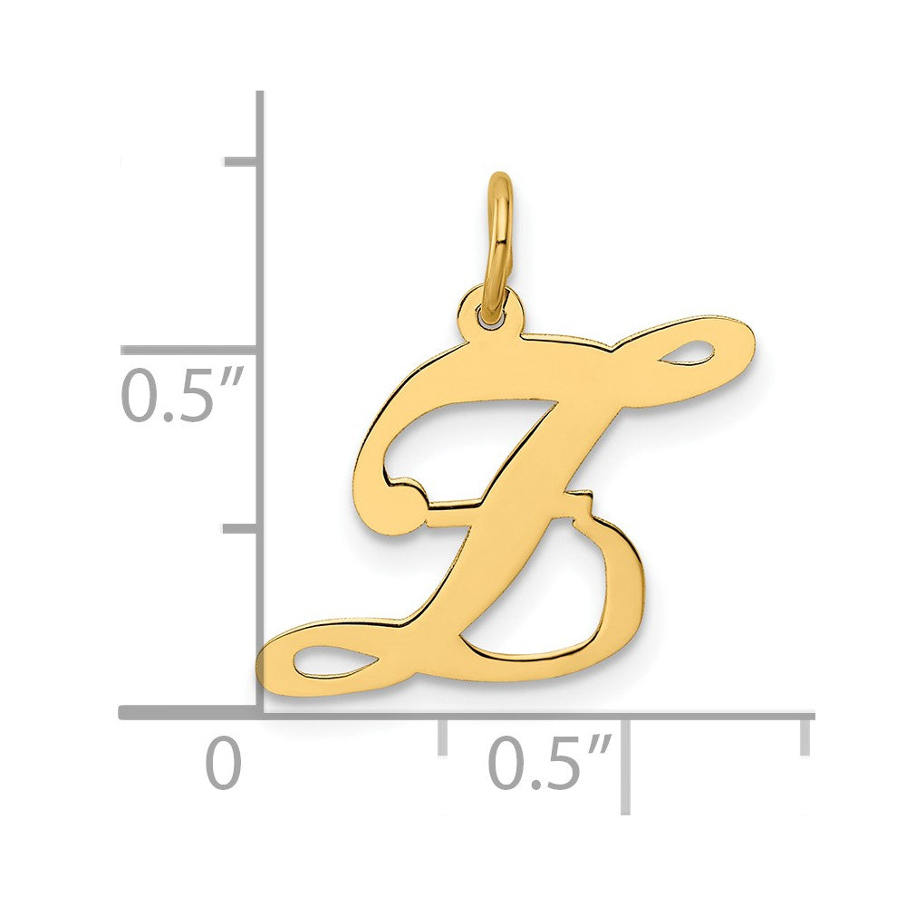 FJC Finejewelers 14 kt Yellow Gold Medium Fancy Script Letter Z Initial Charm