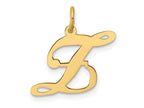 FJC Finejewelers 14 kt Yellow Gold Medium Fancy Script Letter Z Initial Charm