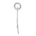FJC Finejewelers 14 kt White Gold Medium Fancy Script Letter A Initial Charm 14 mm x 20 mm