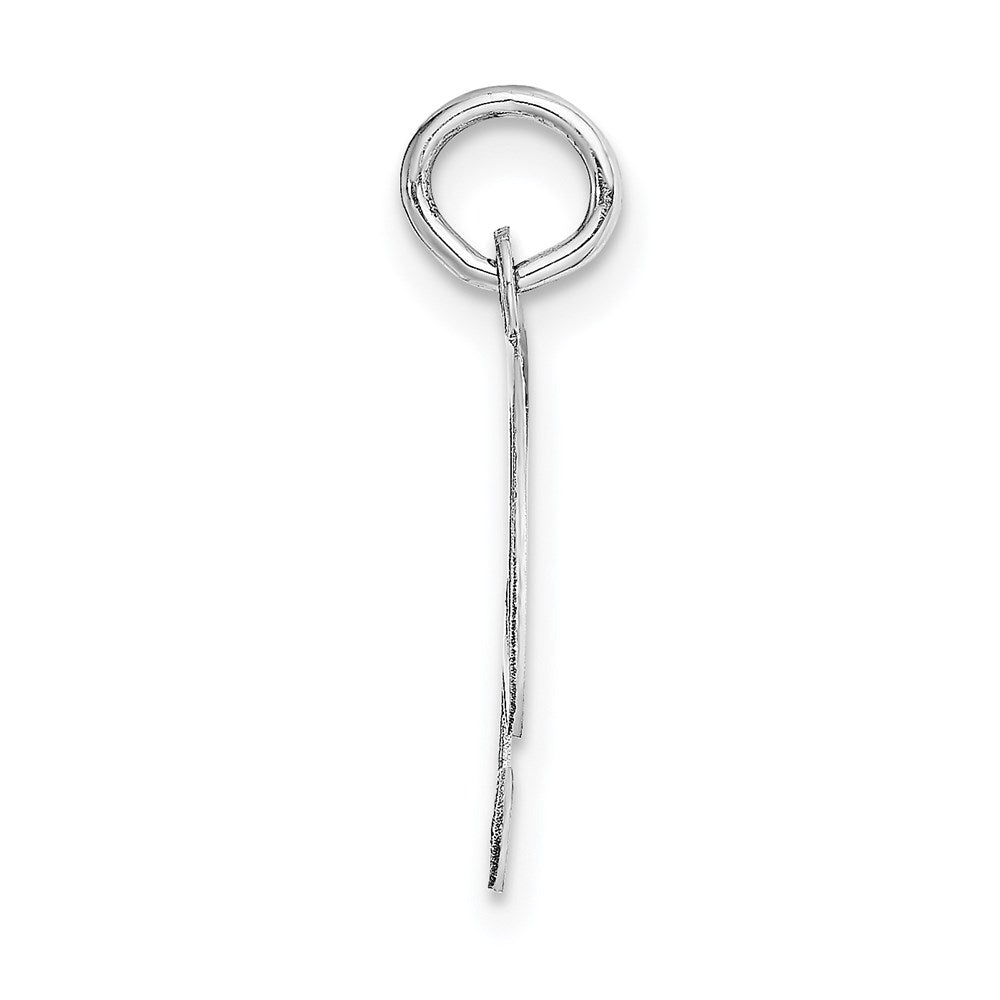FJC Finejewelers 14 kt White Gold Medium Fancy Script Letter F Initial Charm