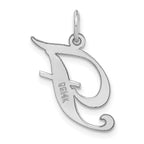 FJC Finejewelers 14 kt White Gold Medium Fancy Script Letter F Initial Charm