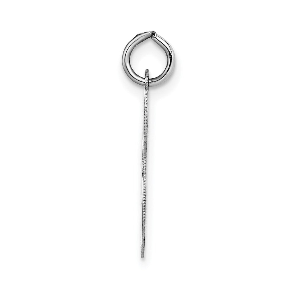 FJC Finejewelers 14 kt White Gold Medium Fancy Script Letter P Initial Charm