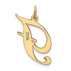 FJC Finejewelers 14 kt Yellow Gold Large Fancy Script Letter F Initial Charm