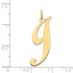 FJC Finejewelers 14 kt Yellow Gold Large Fancy Script Letter J Initial Charm
