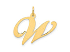 FJC Finejewelers 14 kt Yellow Gold Large Fancy Script Letter W Initial Charm