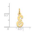 FJC Finejewelers 14 kt Yellow Gold Small Script Letter E Initial Charm